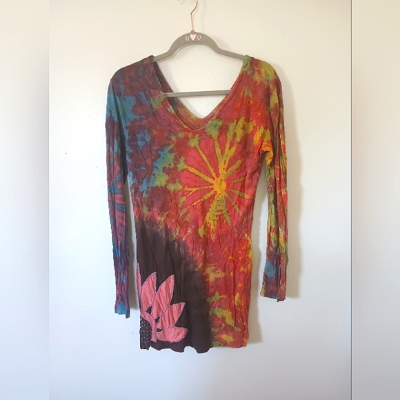 Women's Long Sleeve Tie Dye Dress size Small - Picture 1 of 5